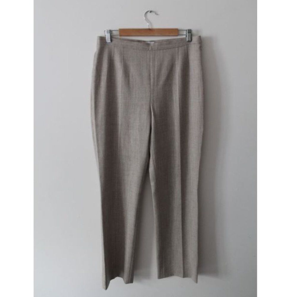Moschino Cheap & Chic Straight Leg Trouser with Pleat in Virgin Wool Size US 12
